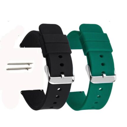 20mm Black Silicone Watch Strap for Smartwatches – Comfortable, Durable & Sweat-Resistant